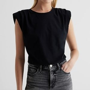 NWT Express black velvet open back bodysuit